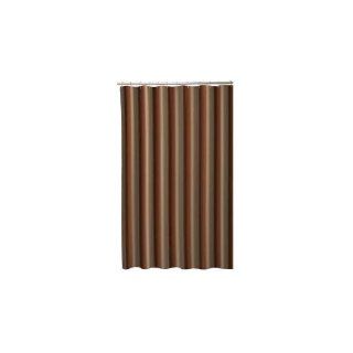 Style Selections Fabric Shower Curtain  Brown Spice Stripes   Maytex Shower
