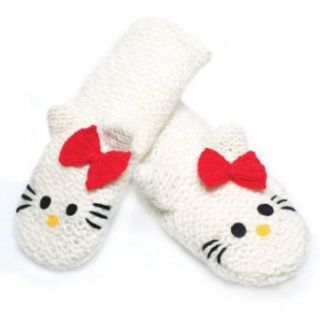 Knitwits Wool Hello Kitty Mittens (Adults & Kids) Cold Weather Mittens Clothing