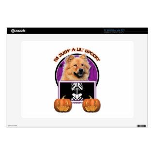 Halloween   Just a Lil Spooky   Chow Chow   Cinny Skins For 15" Laptops