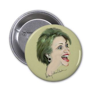 Anti Hillary Wicked Witch Pinback Buttons