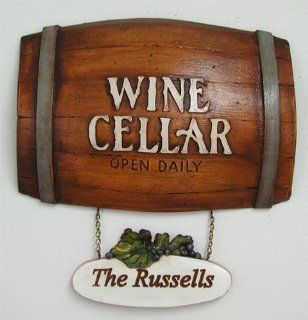 Personalized Wine Barrel sign # 574AP   Decorative Plaques
