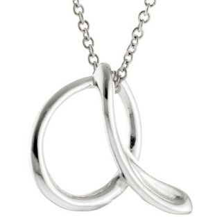 Womens Silver Plated Letter A Pendant   Silver (18)