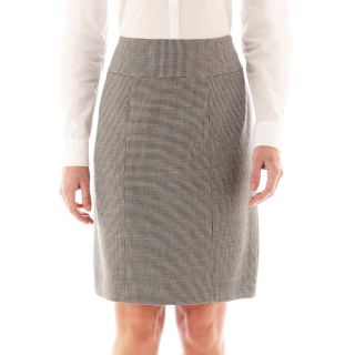 Worthington Modern Seamed Pencil Skirt, Blk/wht Crossdye