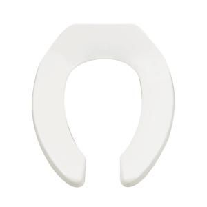 American Standard Commercial Elongated Open Front Toilet Seat Less Cover in White 5901.100.020