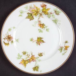 Haviland Autumn Leaf Gold Trim Bread & Butter Plate, Fine China Dinnerware   H&C