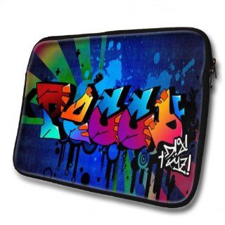 "Graffiti Names" designed for Peggy, Designer 14''   39x31cm, Black Waterproof Neoprene Zipped Laptop Sleeve / Case / Pouch. Cell Phones & Accessories