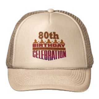 80th Birthday Celebration Gifts Hat
