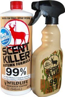Wildlife Research 576 Scent Killer Autumn Formula, Quart and Spray Bottle Combo, 44 Total Fluid Ounces  Scent Blocker  Sports & Outdoors