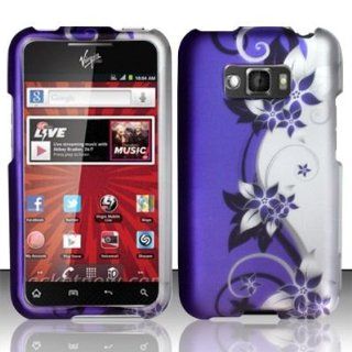 Cell Phone Case Cover Skin for LG LS696 Optimus Elite / Optimus M+ (Purple / Silver Vines)   Sprint,Virgin Mobile,MetroPCS Cell Phones & Accessories