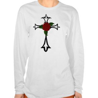 Tribal Tattoo Cross With A Red Rose Hoody