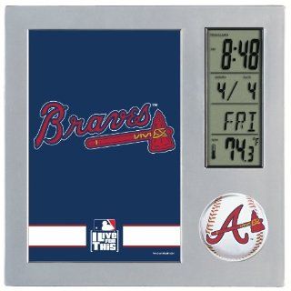 MLB Atlanta Braves Digital Desk Clock  Sports Fan Wall Clocks  Sports & Outdoors