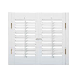  Home Faux Wood Traditional Shutter 2 Panels, White