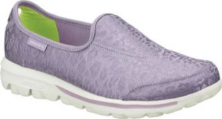 Womens Skechers Go Walk Safari   Lavender Slip on Shoes