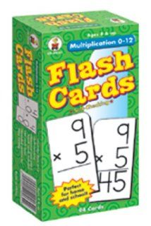 8 Pack CARSON DELLOSA FLASH CARDS MULTIPLICATION 0 12 