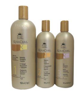 KeraCare Hydrating Detangling Shampoo 32 oz, KeraCare Humecto Conditioner 16 oz, KeraCare Oil Moisturizer with Jojoba Oil 16 oz Combo Set  Shampoo And Conditioner Sets  Beauty