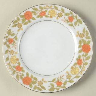 Royal M Mita Sheridan Bread & Butter Plate, Fine China Dinnerware   Orange & Yel