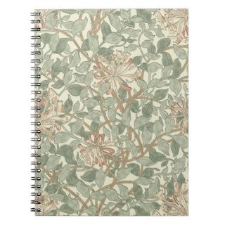 Honeysuckle Floral Wallpaper William Morris Spiral Notebook