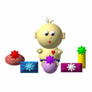 BOUNCING BABY BOY WITH 5 PRESENTS CUT OUTS