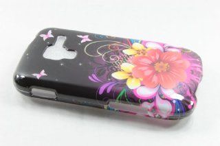 Samsung Galaxy Exhilarate i577 Hard Case Cover for Cosmos Flower Cell Phones & Accessories