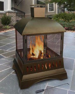 Landmann Grandezza Wood Burning Outdoor Fireplace  Fire Pits  Patio, Lawn & Garden