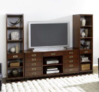 Hammary Modern Lodge Entertainment Console in Rustic Cherry   Home Entertainment Centers