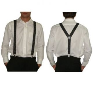 Mens Skinny Elastic Y Back Adjustable Thin Solid J Clip Pant Suspenders   Black at  Mens Clothing store