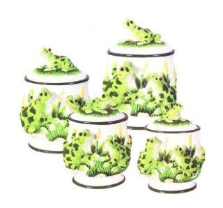 FROG 3 D Canisters Set of 4 ^NEW^ Canister   Kitchen Storage And Organization Product Sets