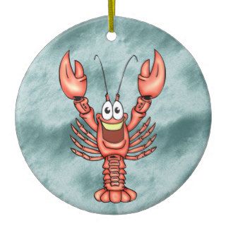 Funny Happy Lobster Ornaments