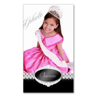 TT Diamond Bliss Beauty Pageant Photo Card Business Cards