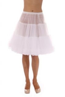 Malco Modes Knee Length Soft Chiffon Petticoat Slip with Lace (Style 580) Costume Accessories Clothing