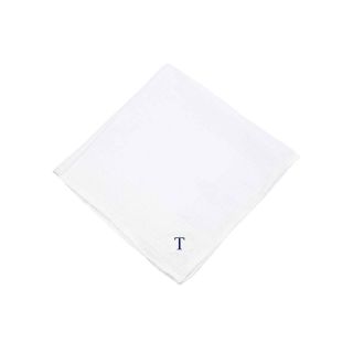 Personalized 3 pk. Hand Rolled Hankies, T, Mens