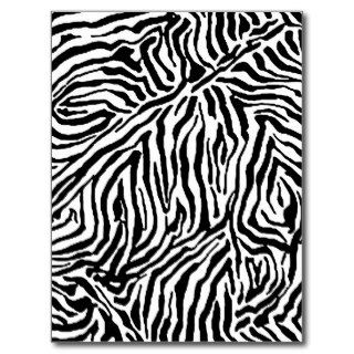 Zebra Stripe Swirls Pattern backgrounds fashion Post Card