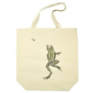 Frog and Fly Cotton Canvas Tote Bag Clothing