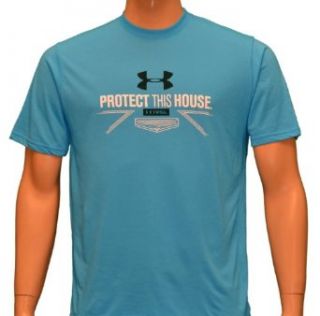 Under Armour Men's "Protect This House" Baseball Shirt Aqua 3XL Sports & Outdoors