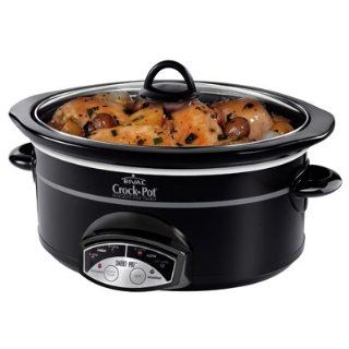 Crock Pot SCVP603 B Smart Pot 6 Quart Oval Shaped Slow Cooker with Little Dipper, Black Kitchen & Dining
