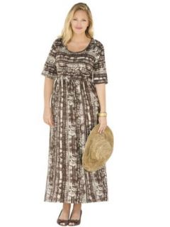 Ulla Popken Plus Size Ancient Inspirations Empire Knit Regular length Dress