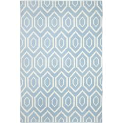 Safavieh Hand woven Moroccan Dhurrie Blue/ Ivory Wool Rug (8' x 10') Safavieh 7x9   10x14 Rugs