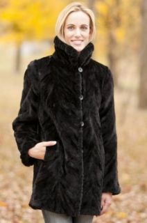 Women's Cadence Reversible Sheared Mink Fur Coat, BLACK, Size XSMALL (4) Fur Outerwear Coats