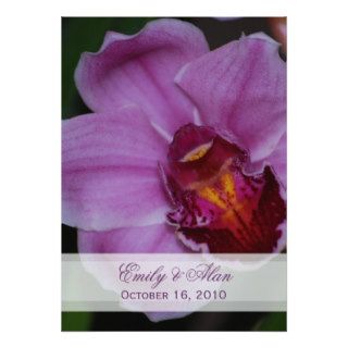 Purple Orchid Wedding Invitations 5x7