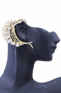 New Fabulous Gold Rhinestone Leaves Fashion Ear Cuff Set PE46648G Earrings Jewelry
