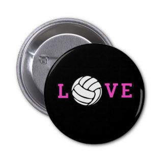 Volleyball Love Pinback Buttons