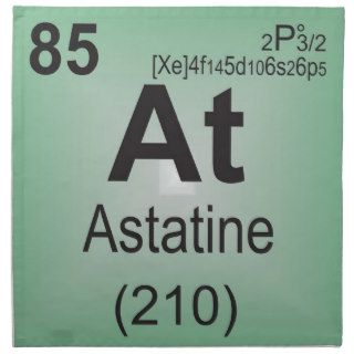 Astatine Individual Element of the Periodic Table Cloth Napkins