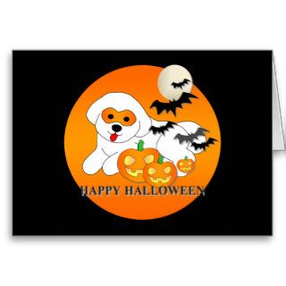 Bichon Frise Dog Halloween Cards