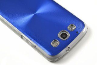 CellMACsTM Brushed Metal Snap On Hard Plastic Case Samsung Galaxy S3   Blue Cell Phones & Accessories