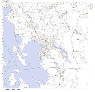 Bellingham, WA ZIP Code Map Laminated   Prints