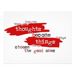 Thoughts become things flyer design