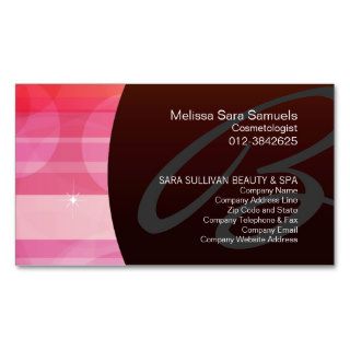 Abstract Red Hues Cosmetologist Business Card