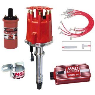 MSD Complete Ignition Kit Chevy BBC Digital 6AL Distributor Wires Coil Bracket Automotive