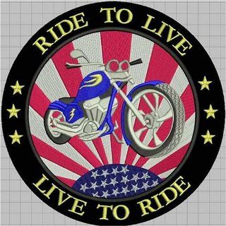 Live to Ride Motorcycle Patch 10"  Other Products  