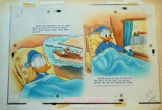 Original Disney Company Donald Duck Book Painting Entertainment Collectibles